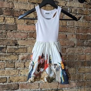 Molo Pink Racerback Dress with Animal Skirt